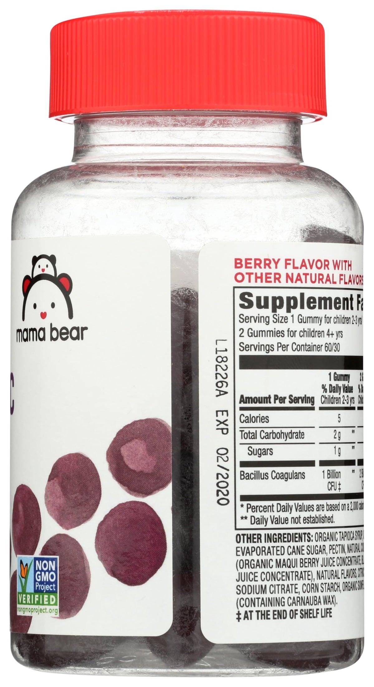 Mama Bear Vegan Probiotic Berry Gummies - 60 Gummies - image 5