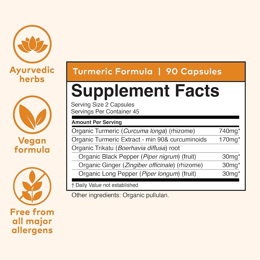 Organic India Turmeric Curcumin Joint Mobility Support - 90 Capsules - image 2