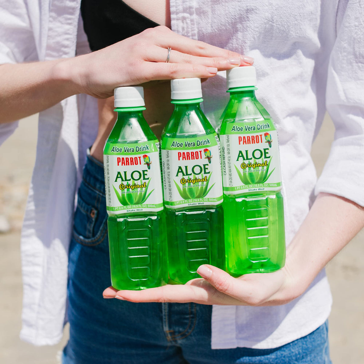 Parrot Brand Aloe Drink 16.9oz（Pack of 10）