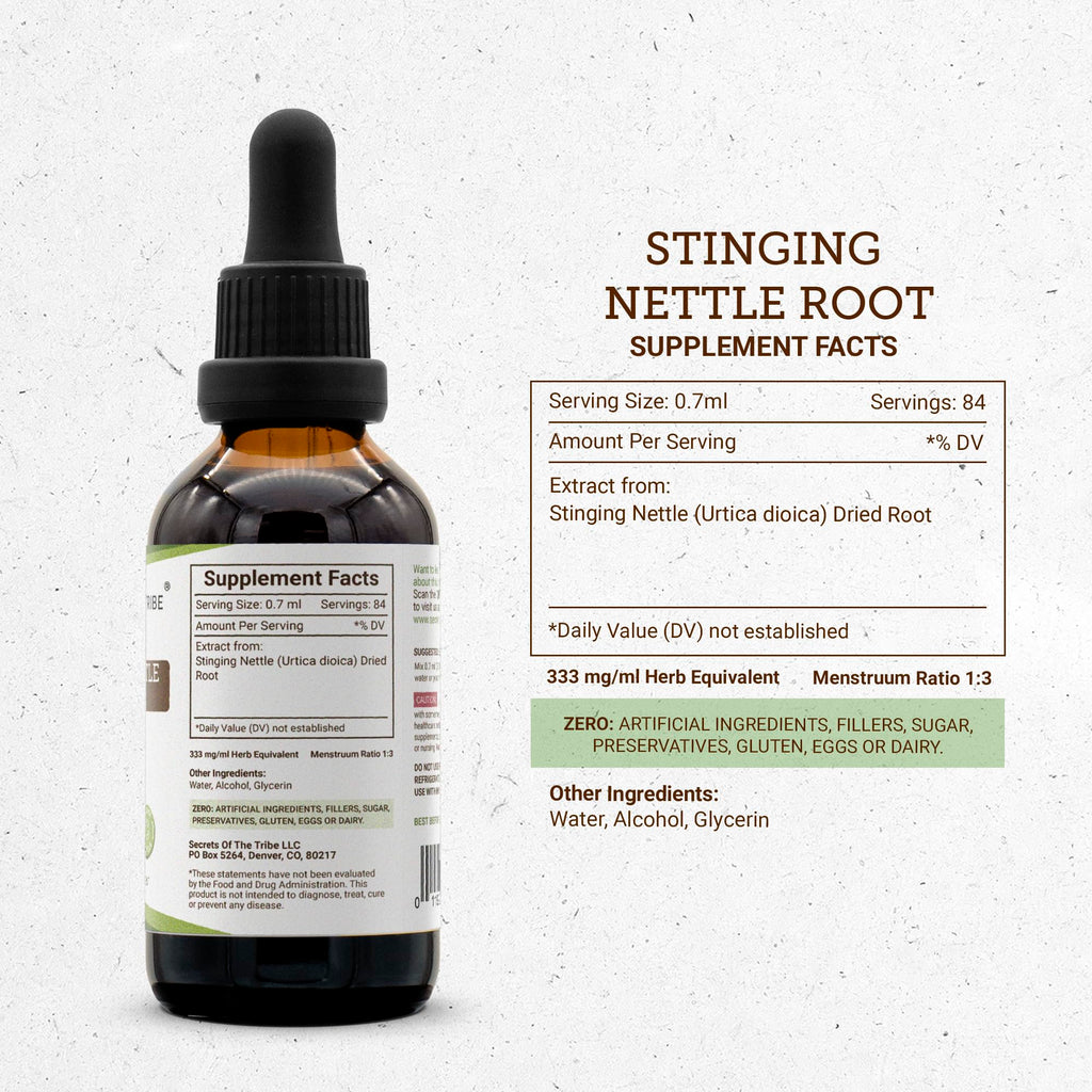Secrets of the Tribe Stinging Nettle Root Tincture Alcohol Extract