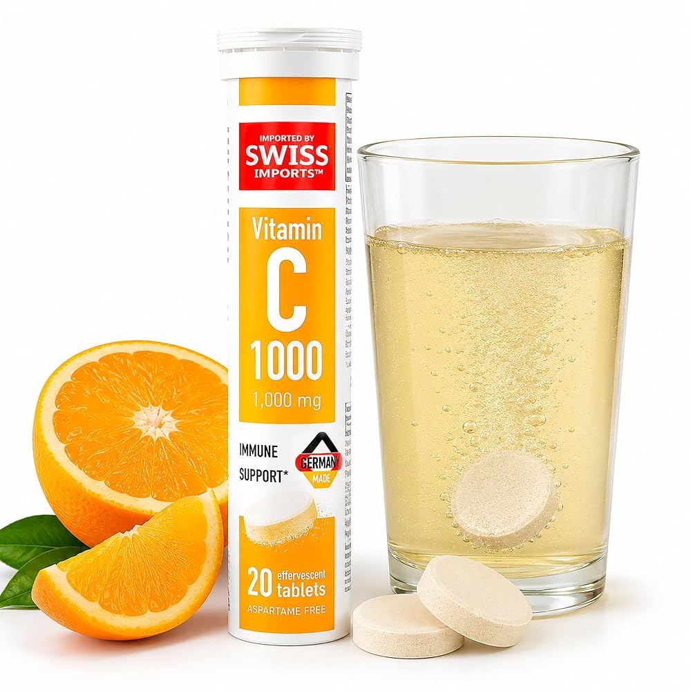 Swiss Imports Effervescent Vitamin C 1000mg Dietary Supplement