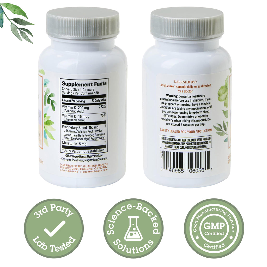 Quantum Health Sleep Immune Melatonin 5mg - 30 Capsules - image 2
