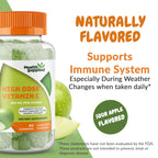 Health Supplied Sour Apple Flavored Vitamin C Gummies Mega Dose