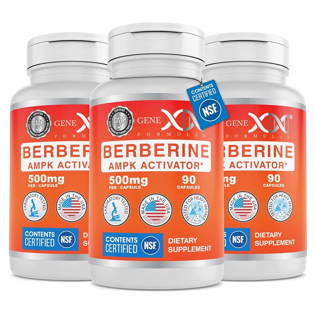 Genex Formulas Berberine HCl 500mg NSF Certified - 210 Capsules