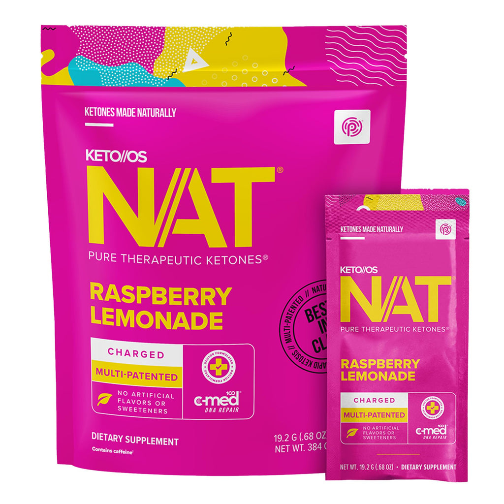 Prüvit Keto//OS NAT Raspberry Lemonade Drink Mix - 20 Sachets