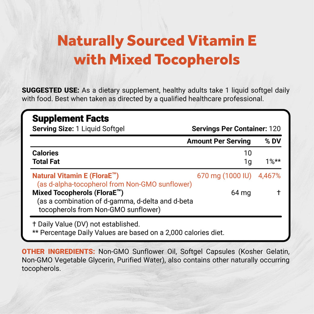 Naturalis Sunflower Vitamin E with Mixed Tocopherols