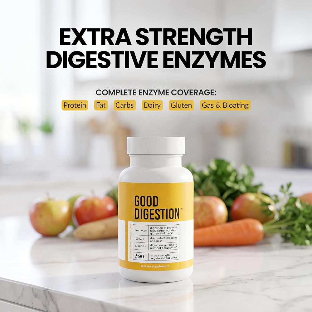 Good Digestion Extra Strength Digestive Enzymes - 90 Capsules - image 2