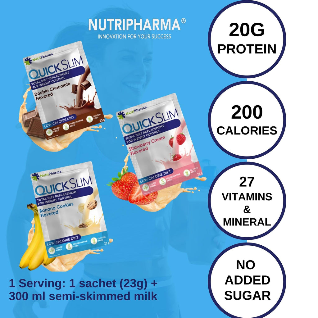NUTRIPHARMA Quick Slim Quick Slim Meal Replacement Shakes for Weight