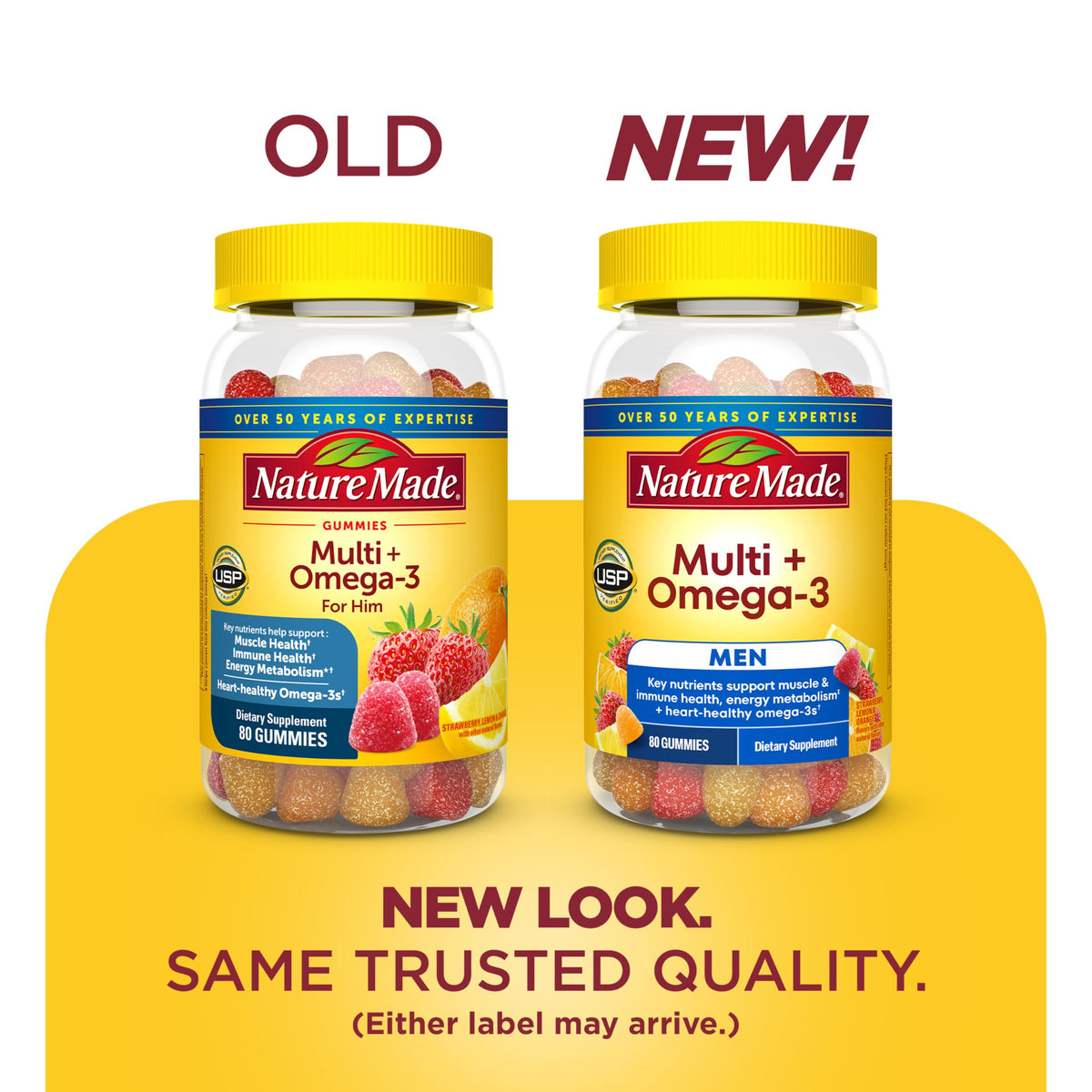 Nature Made Men's Multivitamin + Omega-3 Gummies