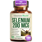 Vimerson Health Selenium 200mcg Capsules for Thyroid Support - 100 Capsules