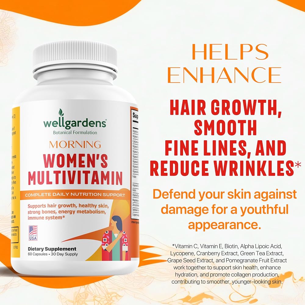 Wellgardens Women's Daily Multivitamin with Biotin & Cranberry - 60 Capsules - image 2