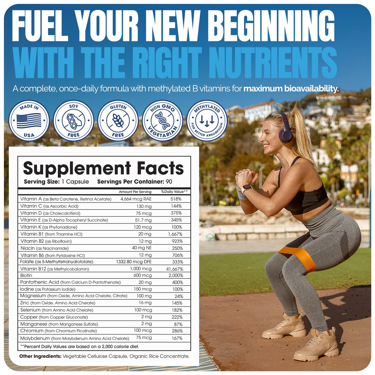 Shiny Leaf Bariatric Multivitamin Without Iron, Methylated, Once Daily