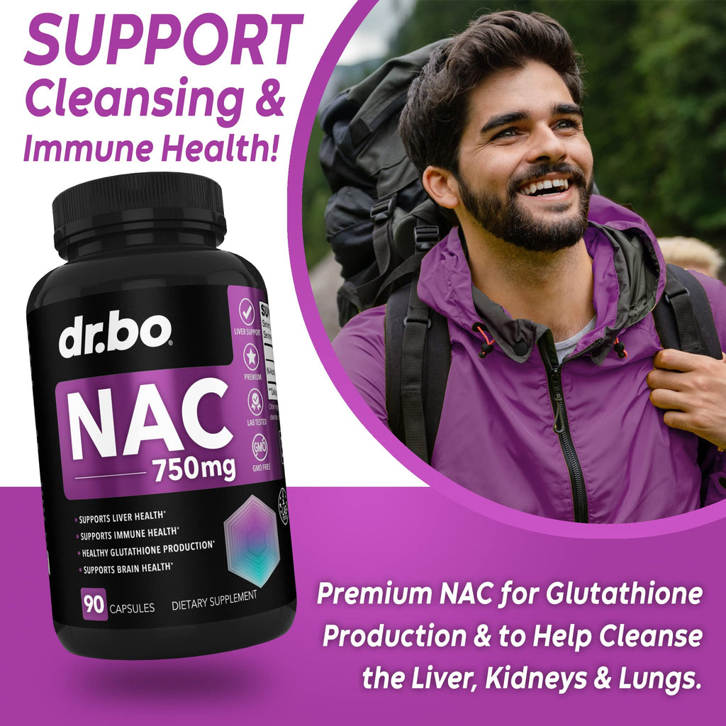 DR. BO NAC N-Acetyl Cysteine 750mg - 90 Capsules - image 3