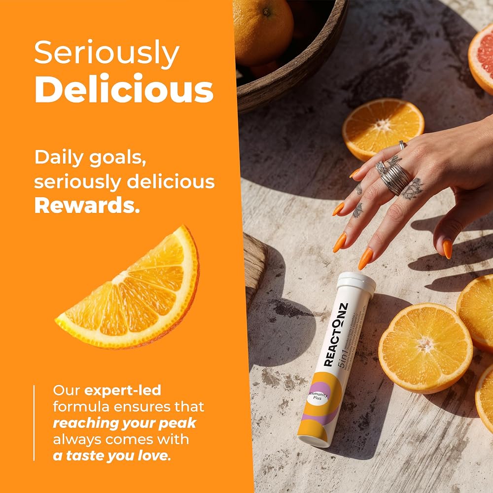 REACTONZ 5-in-1 Immune Support Effervescent Tablets