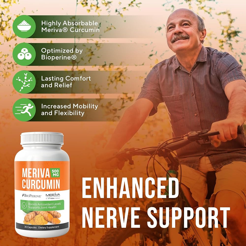NERVE RENEW Meriva Curcumin with Black Pepper and Bioperine