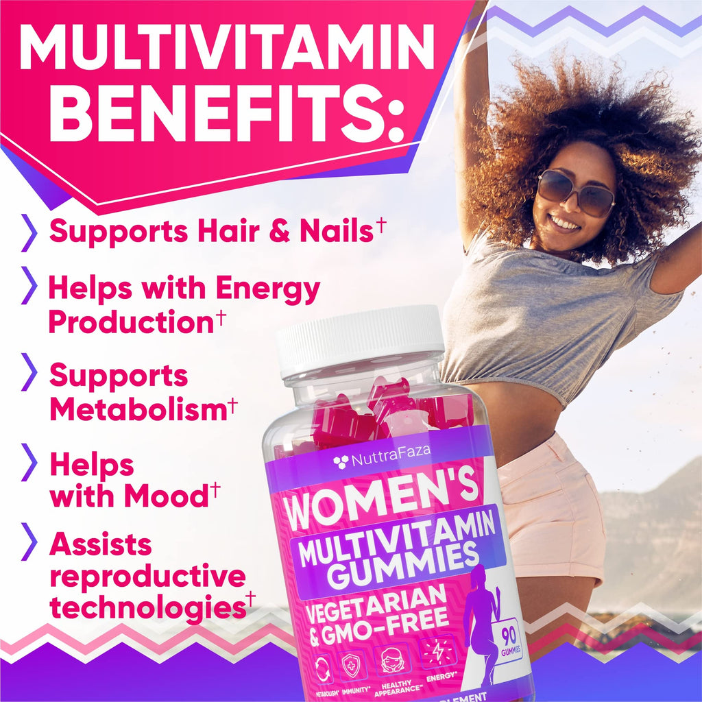 NuttraFaza Vegetarian Multivitamin Gummies for Women - 90 Gummies - image 2