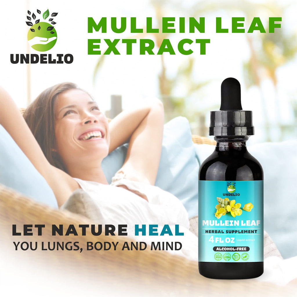 Undelio Herbal Mullein Leaf Extract Tincture - 4 fl. Oz - image 6