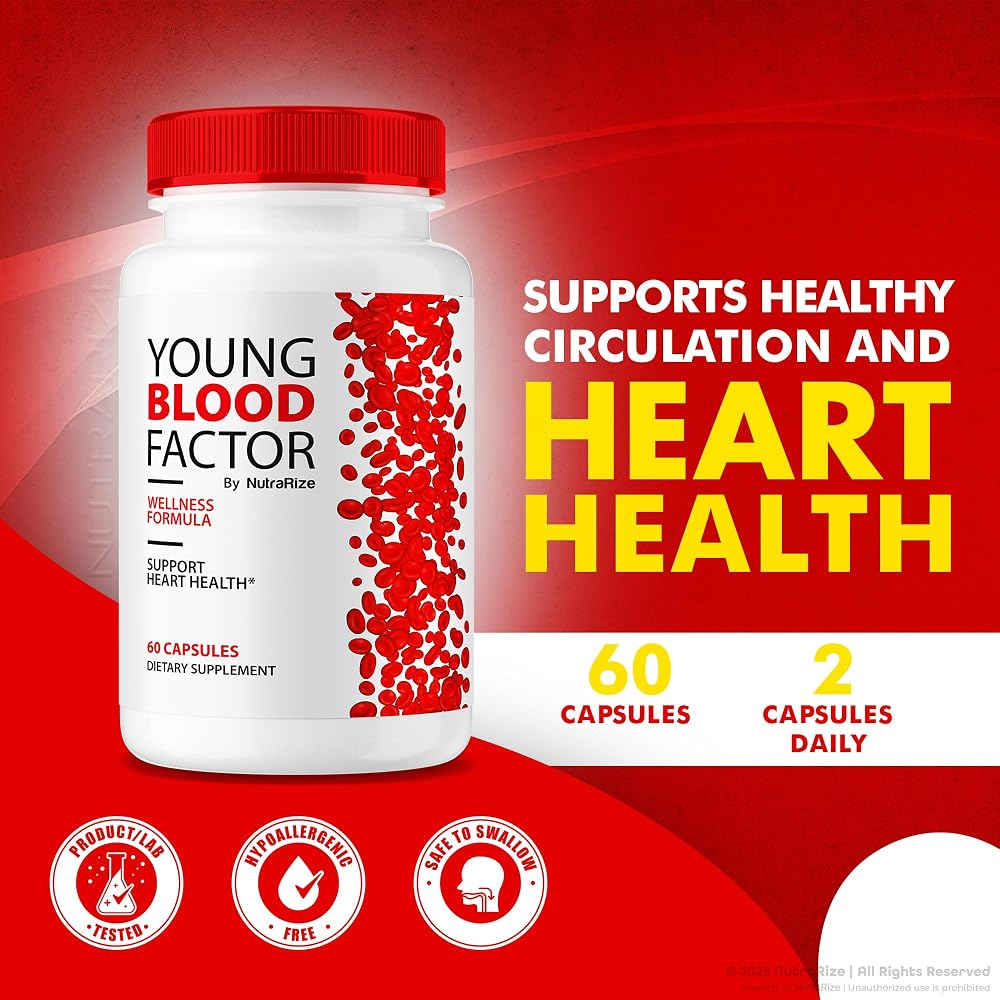 NutraRize Young Blood Factor Capsules Energy Support - 120 Capsules - image 3