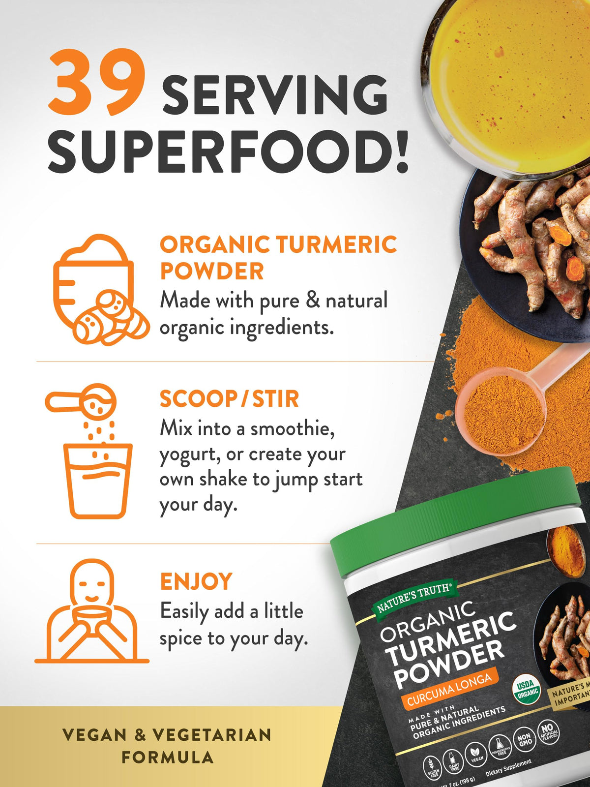 Nature's Truth Organic Turmeric Supplement Powder - 7 oz - image 5