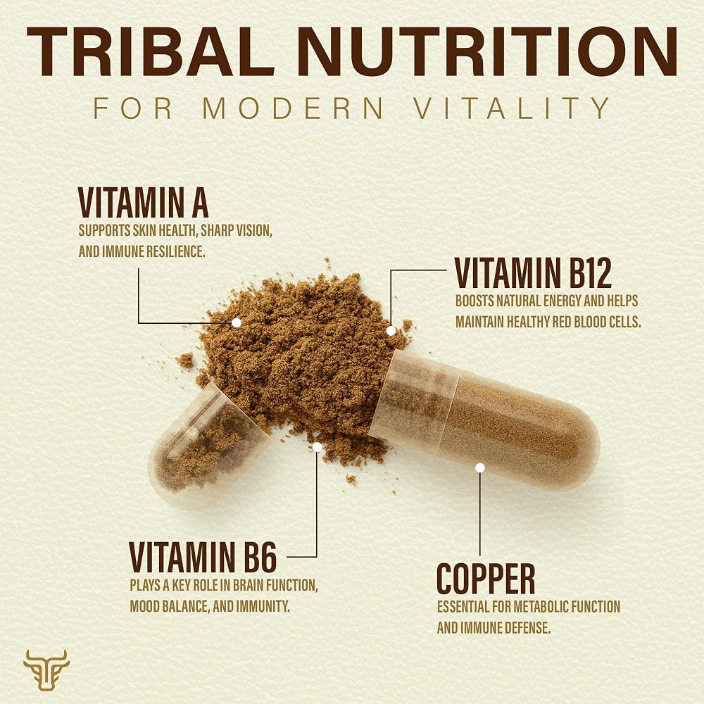 Tribal Harvest Grass Fed Beef Liver Capsules - 180 Count - image 2