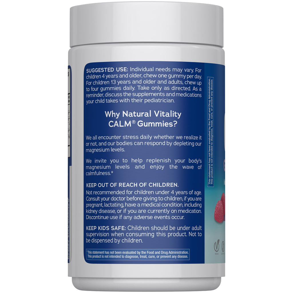 Natural Vitality Calm Magnesium Gummies 330mg - 240 Count - image 3