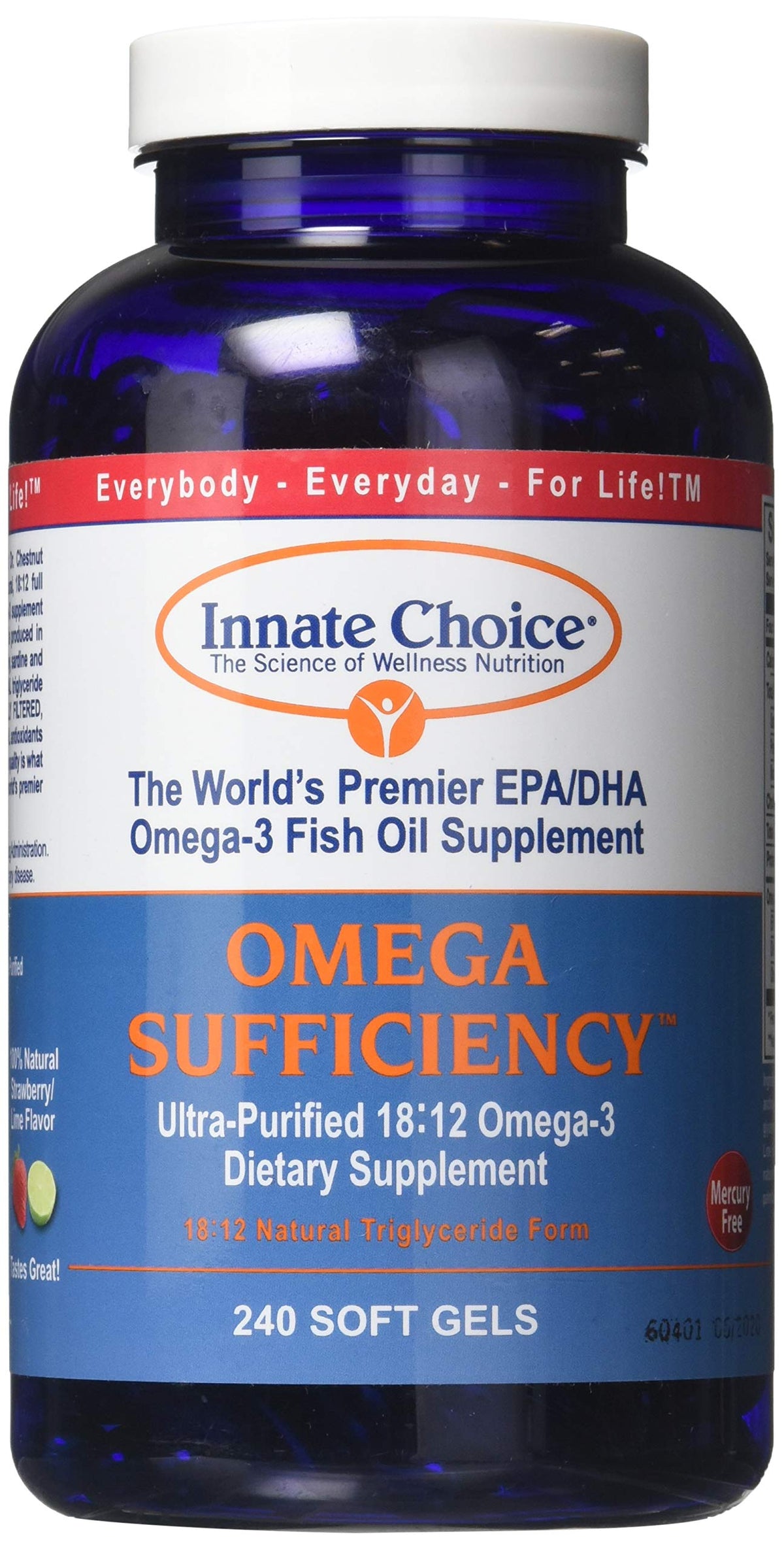 Innate Choice Fish Oil Capsules Omega Sufficiency - 240 Capsules