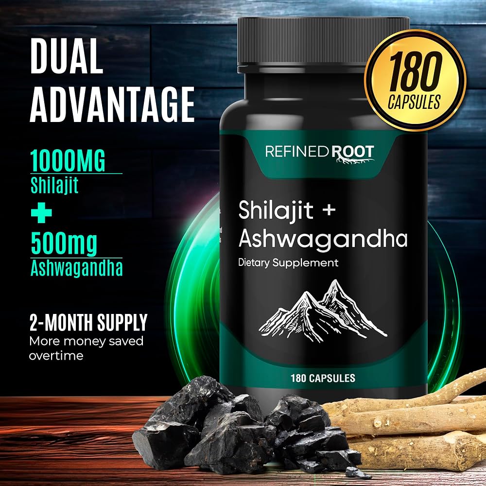 Blast Supplements Shilajit & Ashwagandha 1000mg/500mg - 180 Capsules - image 4