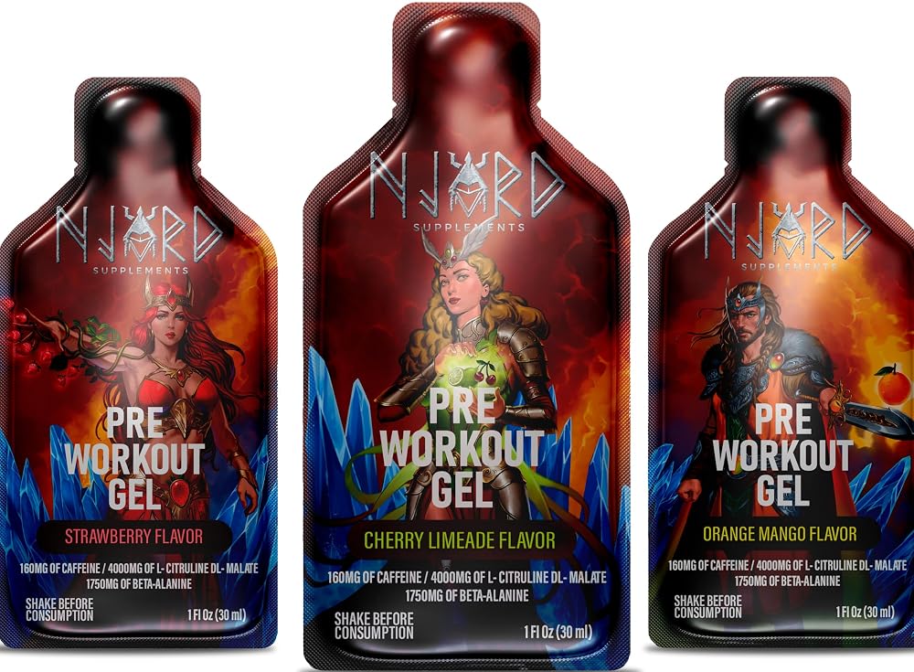 NJORD SUPPLEMENTS Pre Workout Gel Energy Shot 160mg Caffeine - 30 Pack - image 2