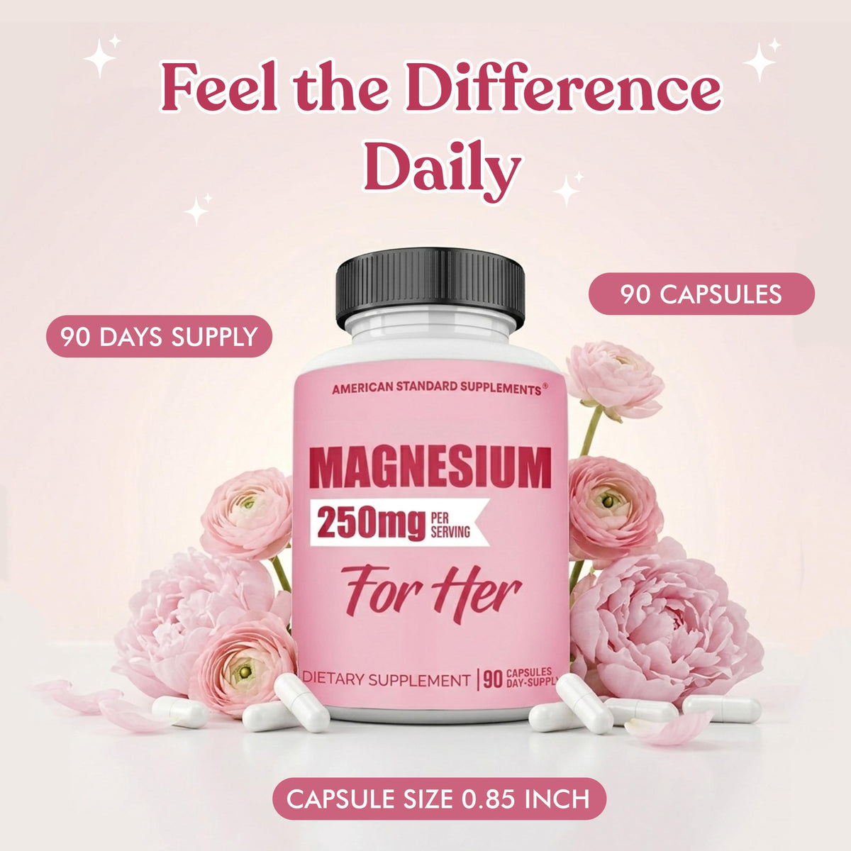 American Standard Supplements Magnesium Glycinate 250mg - 90 Capsules - image 5