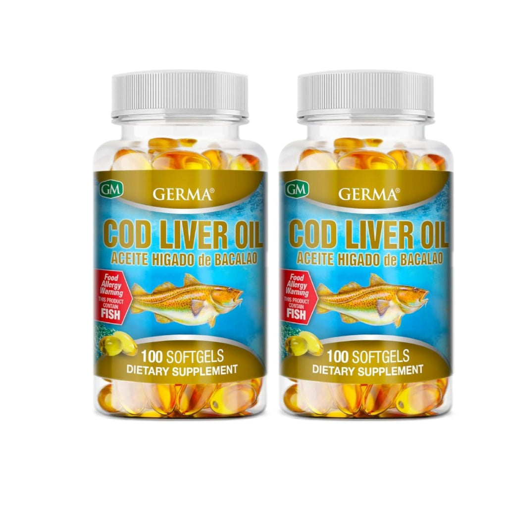 Germa Cod Liver Oil Softgels - 200 Count (2 x 100)
