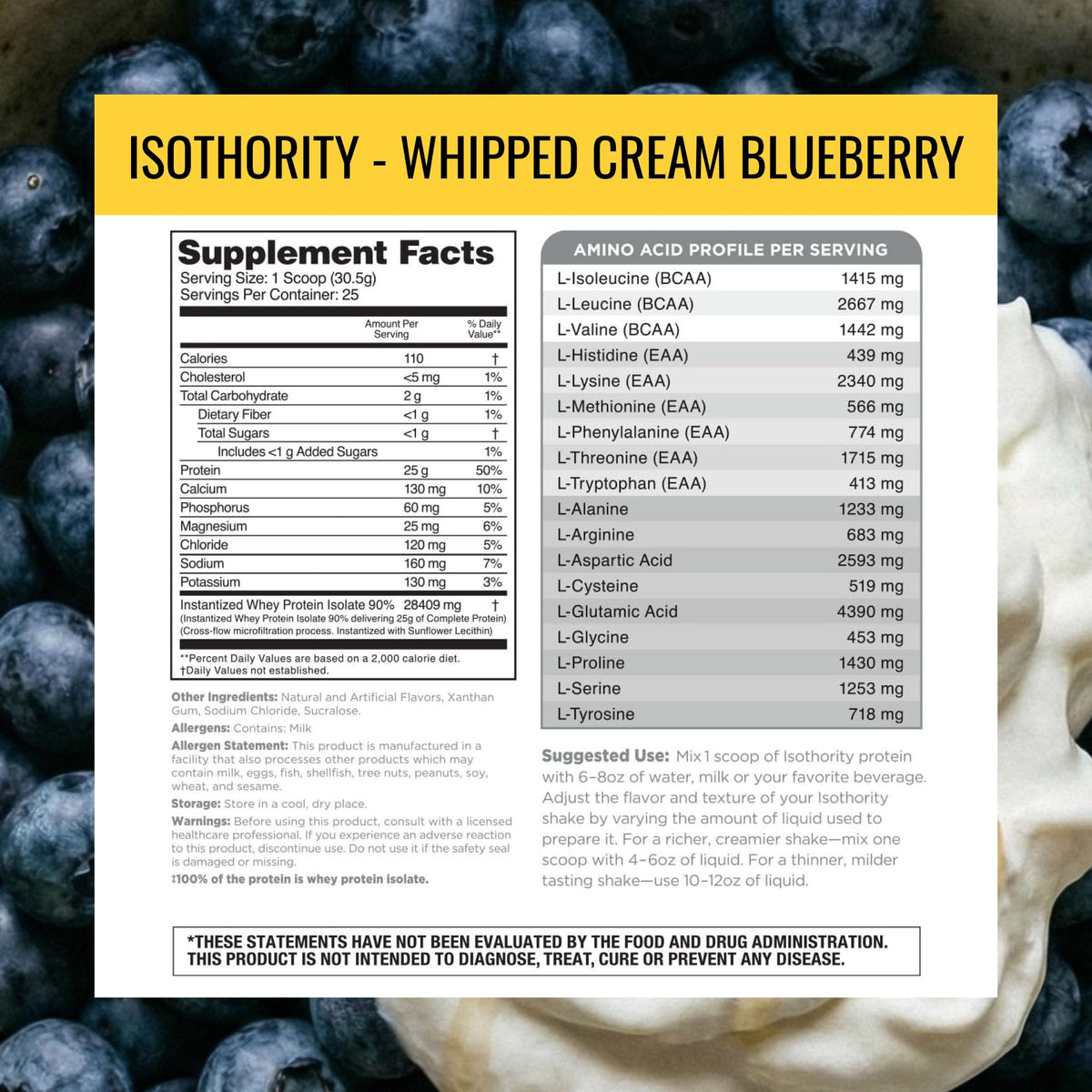 Nutrithority - Isothority Isolated Whey Protein Powder (25 Servings)