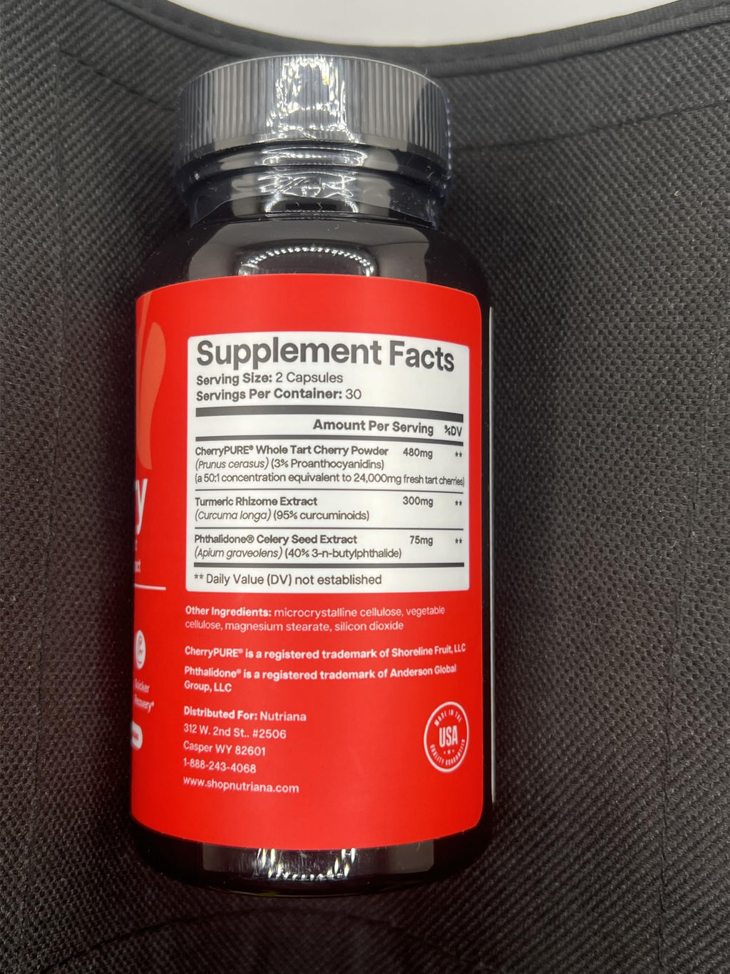 Nutriana Tart Cherry Extract Capsules with Turmeric & Celery Seed - image 9