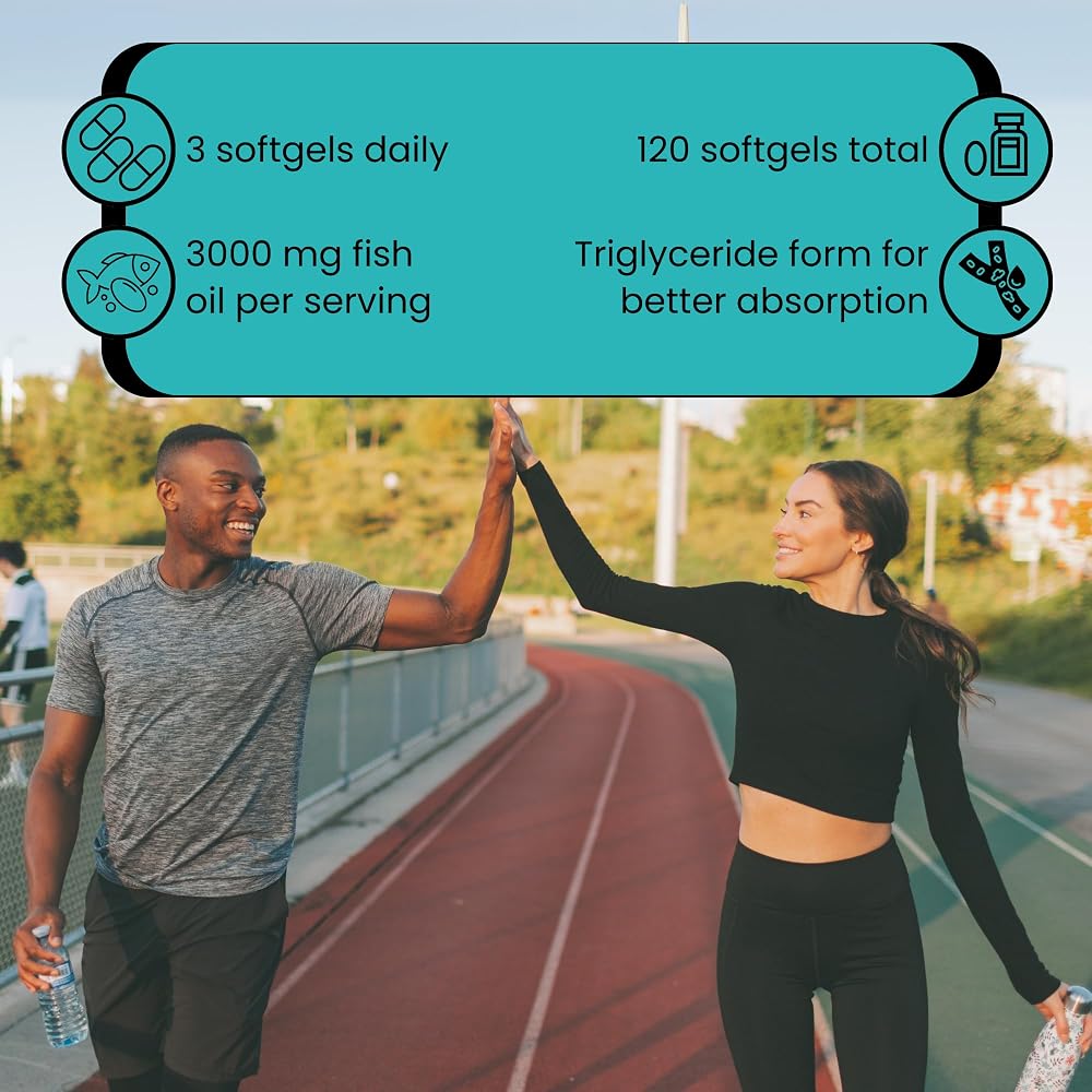 BIO NUTRI Fish Oil Omega 3 3000mg - 120 Softgels - image 4