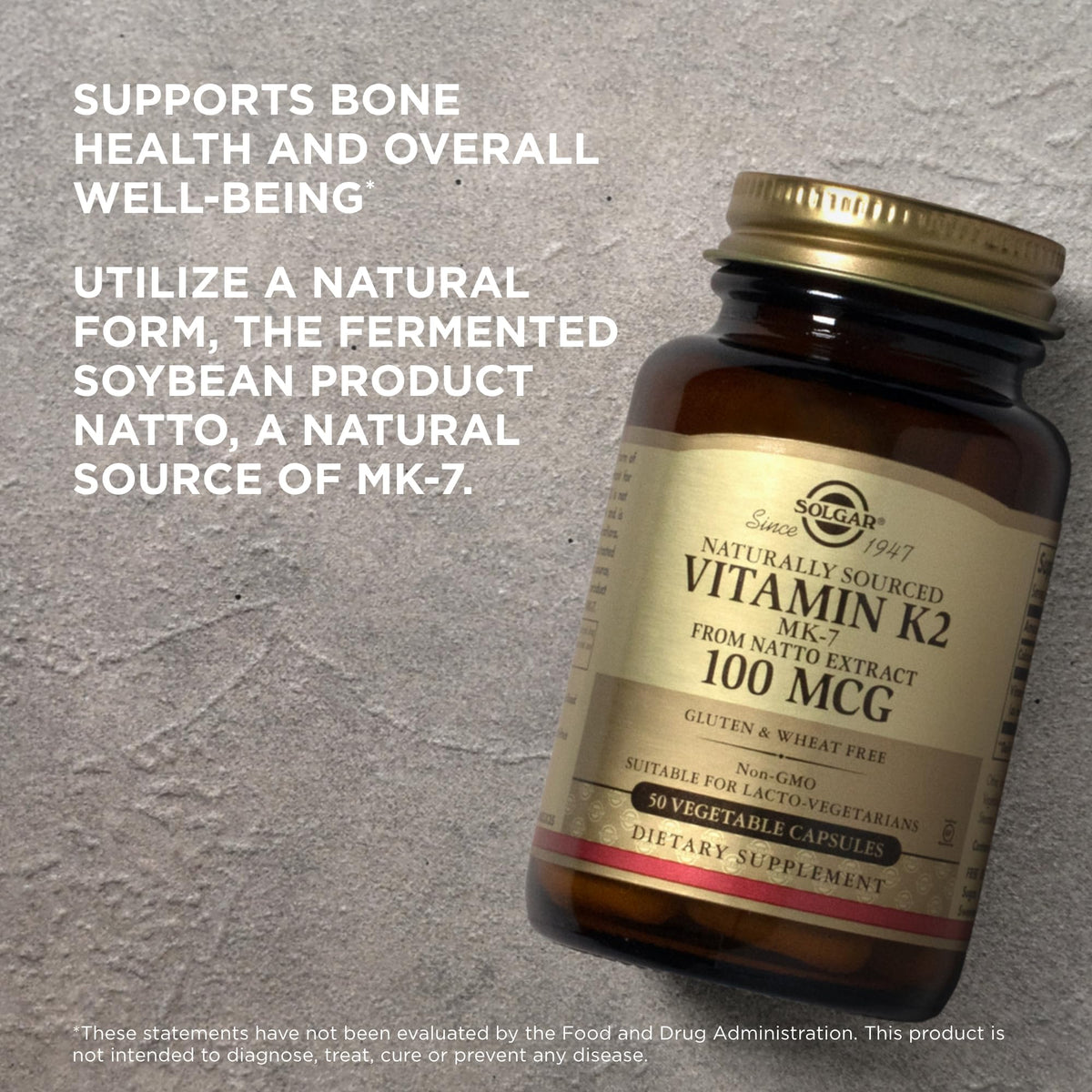 Solgar Vitamin K2 MK-7 100 mcg Bone Health - 100 Capsules - image 5