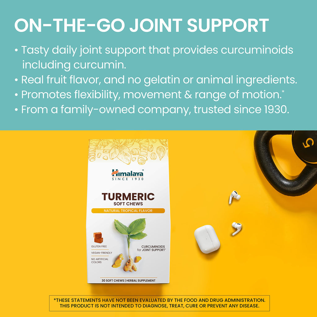 Himalaya Turmeric Chews with Curcumin Joint Support - 30 Soft Chews - image 3