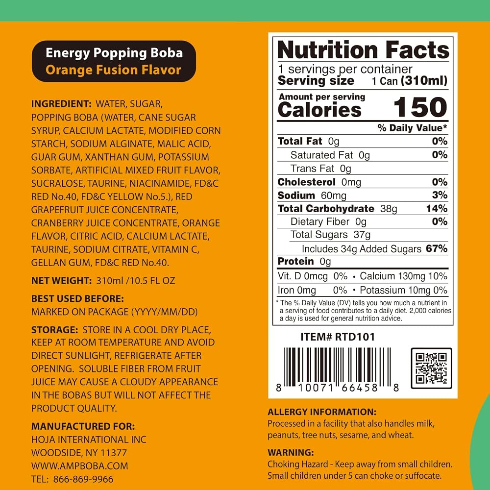 Hojalicious - AMPBOBA Energy Popping Boba Drink