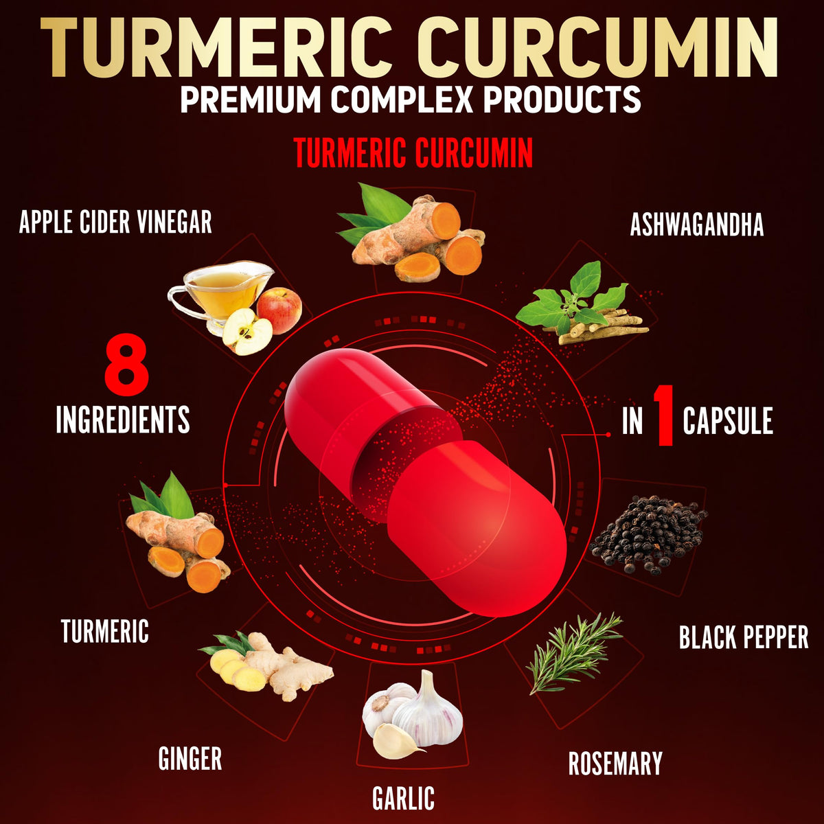 Zolotus Turmeric Curcumin with Apple Cider Vinegar Capsules - 90 Count - image 3