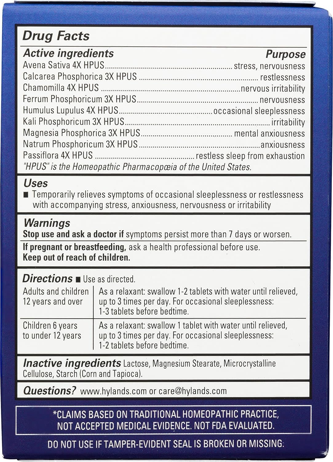 Hyland's Calms Forte Natural Sleep Support - 100 Tablets - image 5