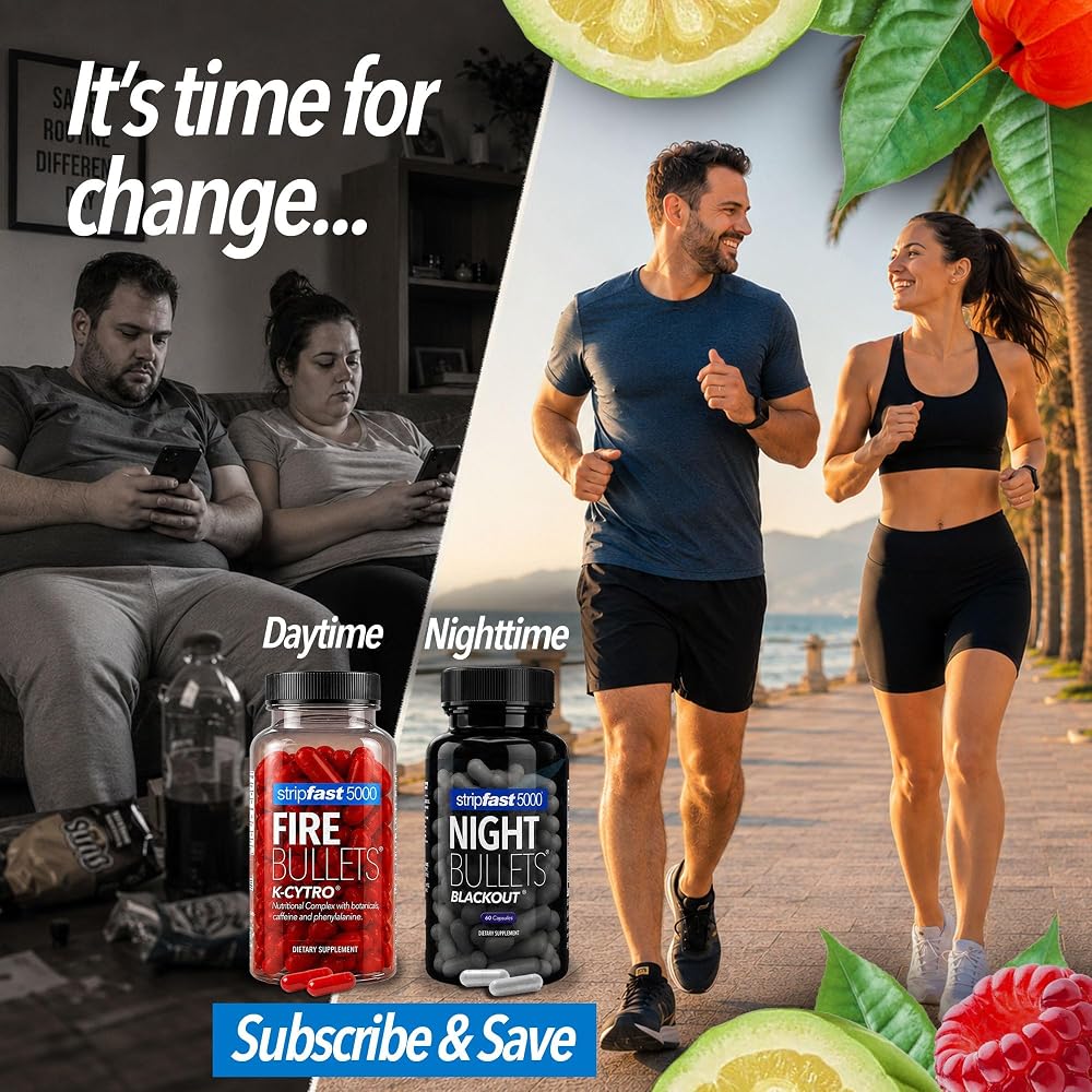 Stripfast5000 Night Bullets Stim-Free Nighttime Fat Burner - 60 Capsules - image 7