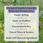 Herb Lore Organic Mullein Tincture - Mullein Drops for Lungs - Liquid