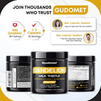 Gudomet Dandelion Complex 1,500 mg with Milk Thistle & Artichoke - 150 Capsules - image 9