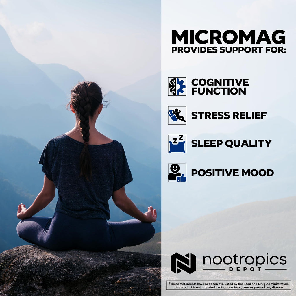 Nootropics Depot MicroMag Magnesium Capsules 200mg - 90 Capsules - image 4