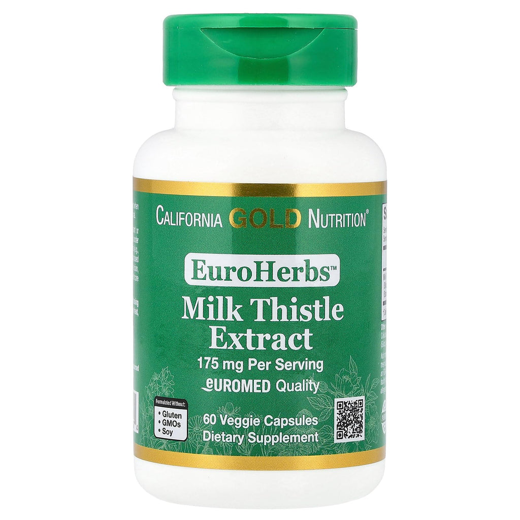 California Gold Nutrition Milk Thistle Extract 80% Silymarin - 60 Capsules