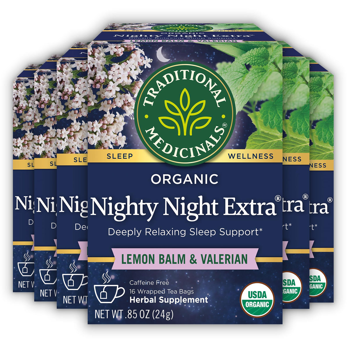 Traditional Medicinals Organic Nighty Night Extra Valerian Tea - 96 Bags