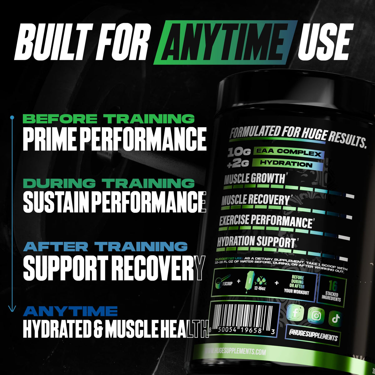 Huge Supplements, EAA Powder Supplement, Clinically Dosed