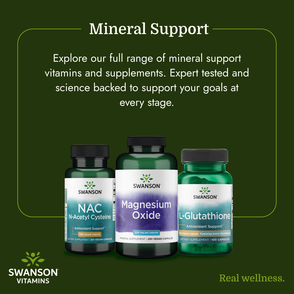 Swanson Magnesium Bone & Muscle Support 200 mg - 250 Capsules - image 6