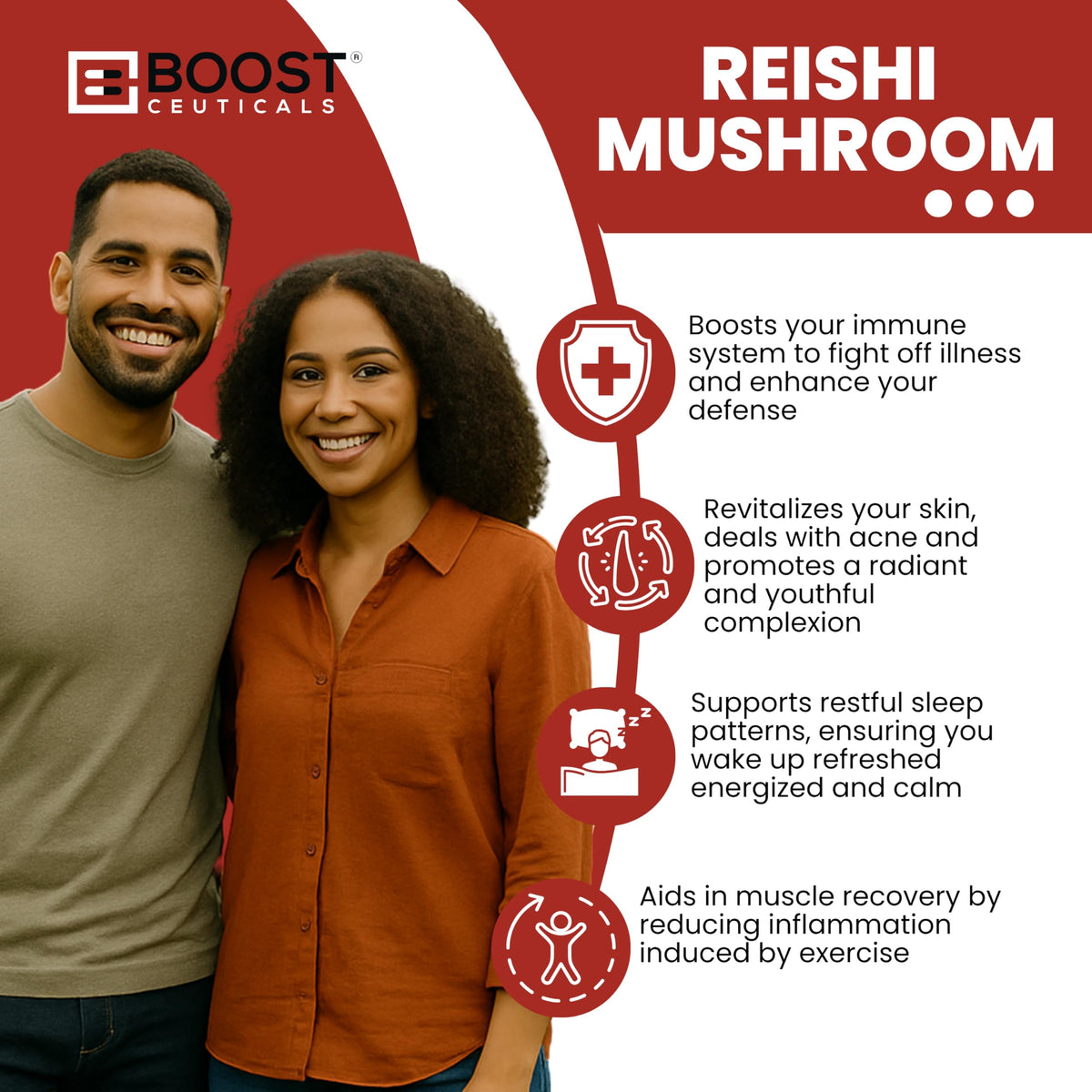 BoostCeuticals Reishi Mushroom 900mg Vegan Supplement - 100 Capsules - image 3