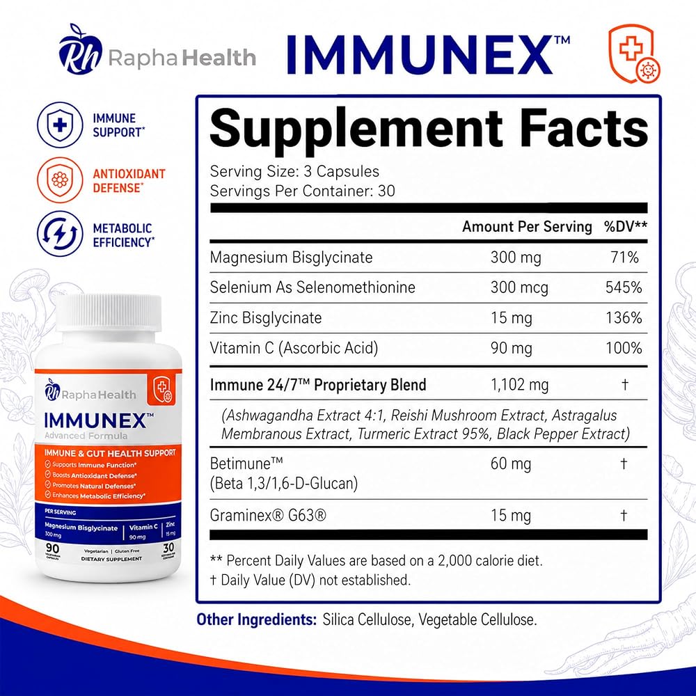 RAPHA HEALTH Immune Support 247 Supplement - 60 Capsules - image 2