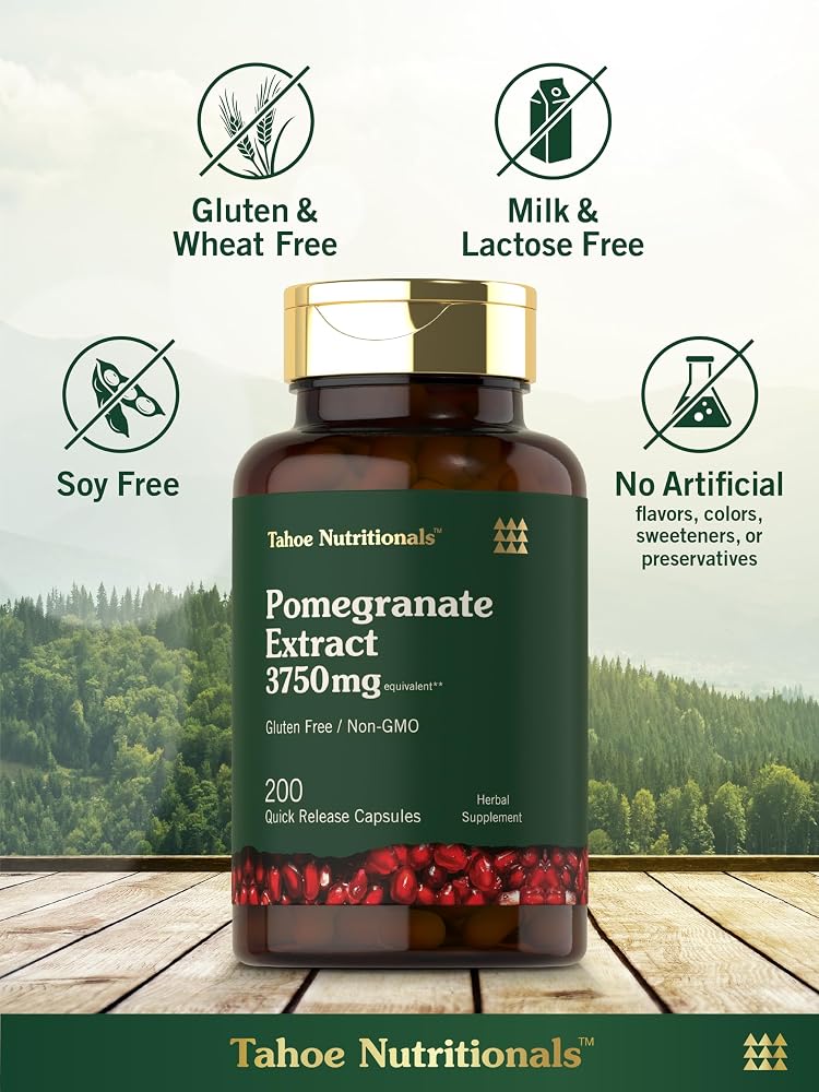 Tahoe Nutritionals Pomegranate Extract Capsules - 200 Count - image 5