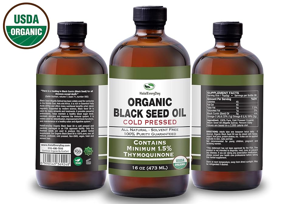 HalalEveryDay Organic Black Seed Oil - USDA Certified Cold Pressed - image 4